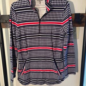 T by Talbots Striped Quarter-Zip Pullover‎